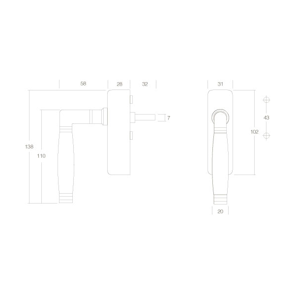 Intersteel Raamkruk Ton 222 afsluitbaar nikkel/ebben hout 3 0018.661640 6
