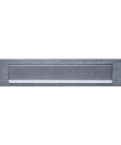 Intersteel Briefplaat rechthoekig 340x75mm met klep/regenrand rvs getrommeld 5 0034.400002 1