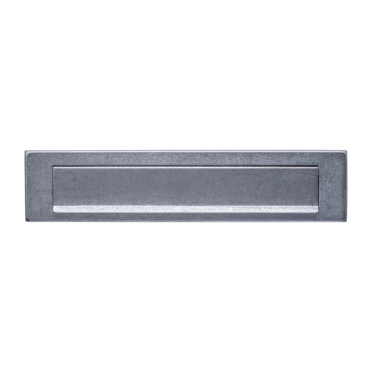 Intersteel Briefplaat rechthoekig 340x75mm met klep/regenrand rvs getrommeld 3 0034.400002 1