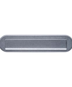 Intersteel Briefplaat ovaal 340x80mm met klep/regenrand rvs getrommeld 5 Intersteel Briefplaat ovaal 340x80mm met klep/regenrand rvs getrommeld - Afbeelding 3