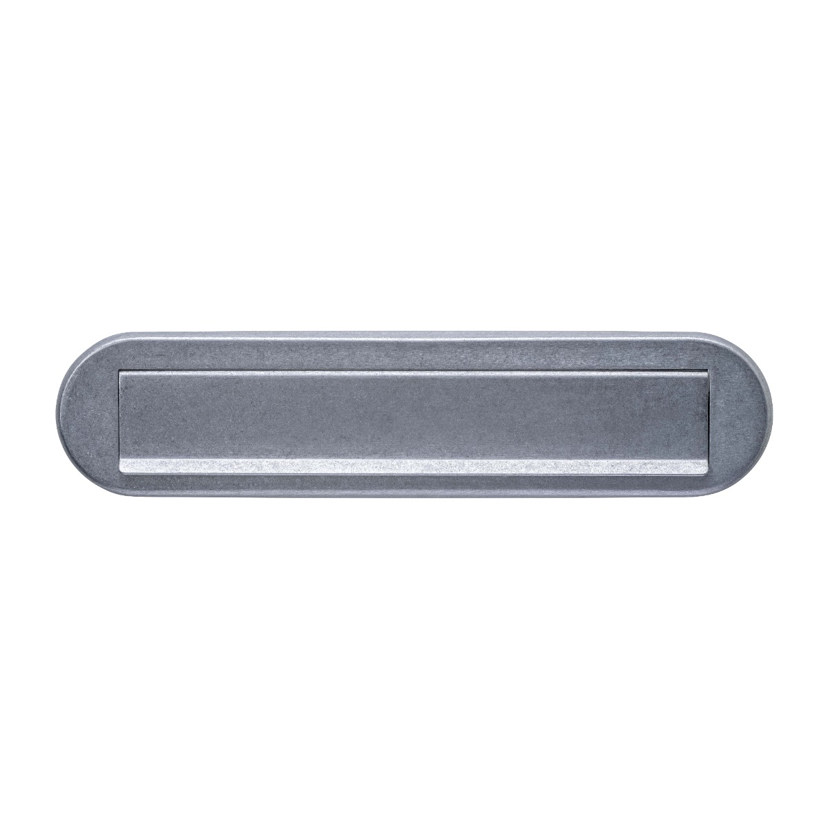 Intersteel Briefplaat ovaal 340x80mm met klep/regenrand rvs getrommeld 3 Intersteel Briefplaat ovaal 340x80mm met klep/regenrand rvs getrommeld - Afbeelding 3