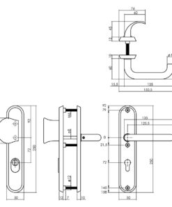 Intersteel Veiligheidsbeslag SKG*** profielcilindergat 72 mm met kerntrekbeveiliging ovaal voordeurbeslag massief rvs geborsteld 5 0035.378336 6