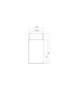 Intersteel Deurstop wandmontage 22x30mm kort rvs geborsteld 7 0035.442130 6