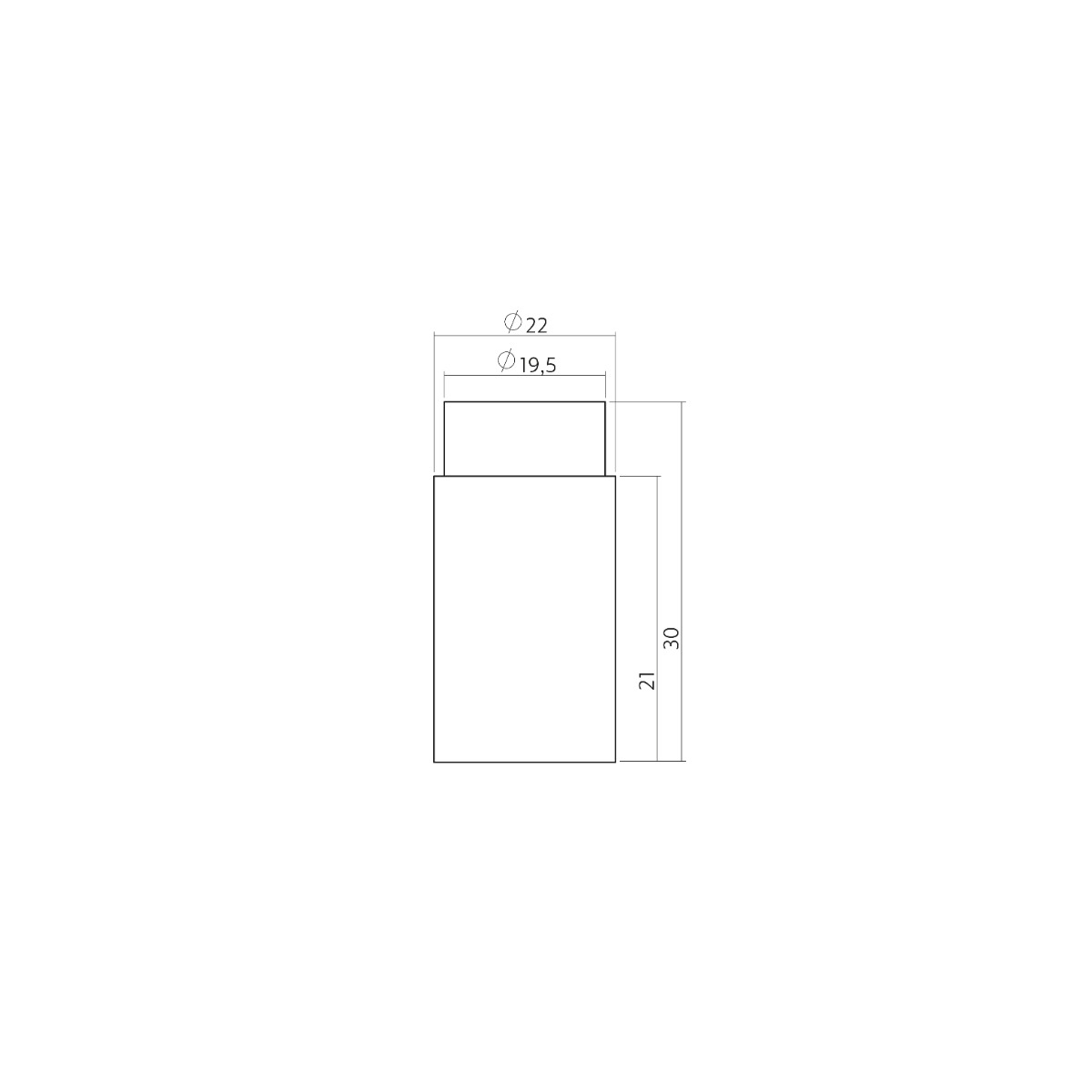 Intersteel Deurstop wandmontage 22x30mm kort rvs geborsteld 4 0035.442130 6