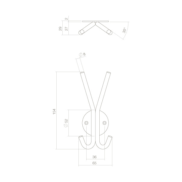 Intersteel Hoed-/jashaak rvs geborsteld 3 0035.695033 6
