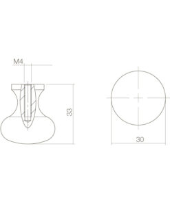 Intersteel Meubelknop Paddenstoel ø 30 mm smeedijzer zwart 5 0048.855061 6