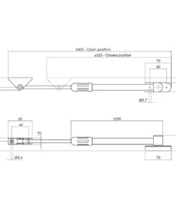 Intersteel Tele-uitzetter buitendraaiend extra middel grijs 5 0098.567141 6
