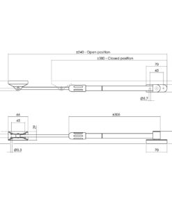 Intersteel Tele-uitzetter buitendraaiend zwaar grijs 5 0098.567151 6