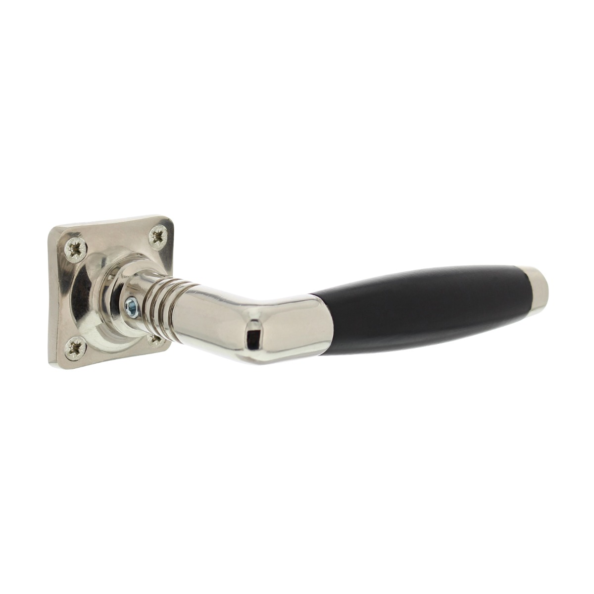 Intersteel Deurkruk Ton basic met rozet 38x38x6mm nikkel/zwart