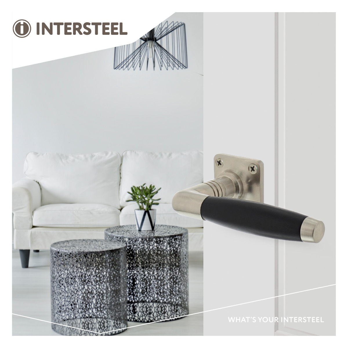 Intersteel Deurkruk Ton basic met rozet 38x38x6mm nikkel mat/zwart 2 0019.046702 13