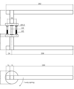 Intersteel Deurkruk Shiraat Grand&Johnson op rozet éénzijdig verdekt rechts ø55x8mm PVD zwart 7 0023.071902 2