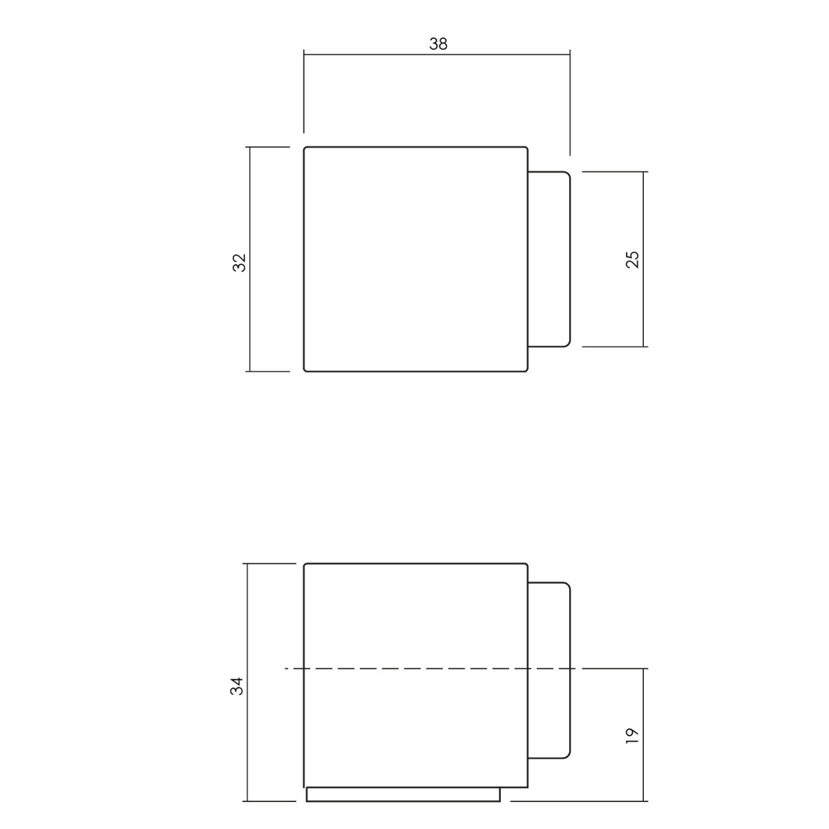Intersteel Olivari deurstop Cubo chroom 2 b136scr