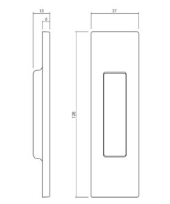 Intersteel Olivari schuifdeurkom Siro nikkel mat titaan PVD 4 d111ns