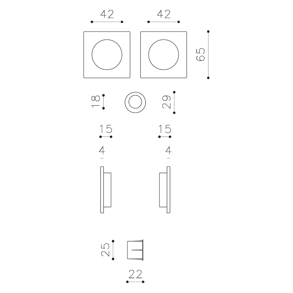Intersteel Olivari schuifdeurkom Giotto Q chroom 2 d129cr 2