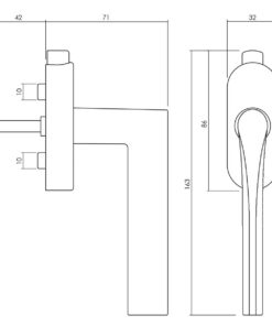 Intersteel Olivari raamkruk Fin afsluitbaar nikkel mat titaan PVD 4 k217pns