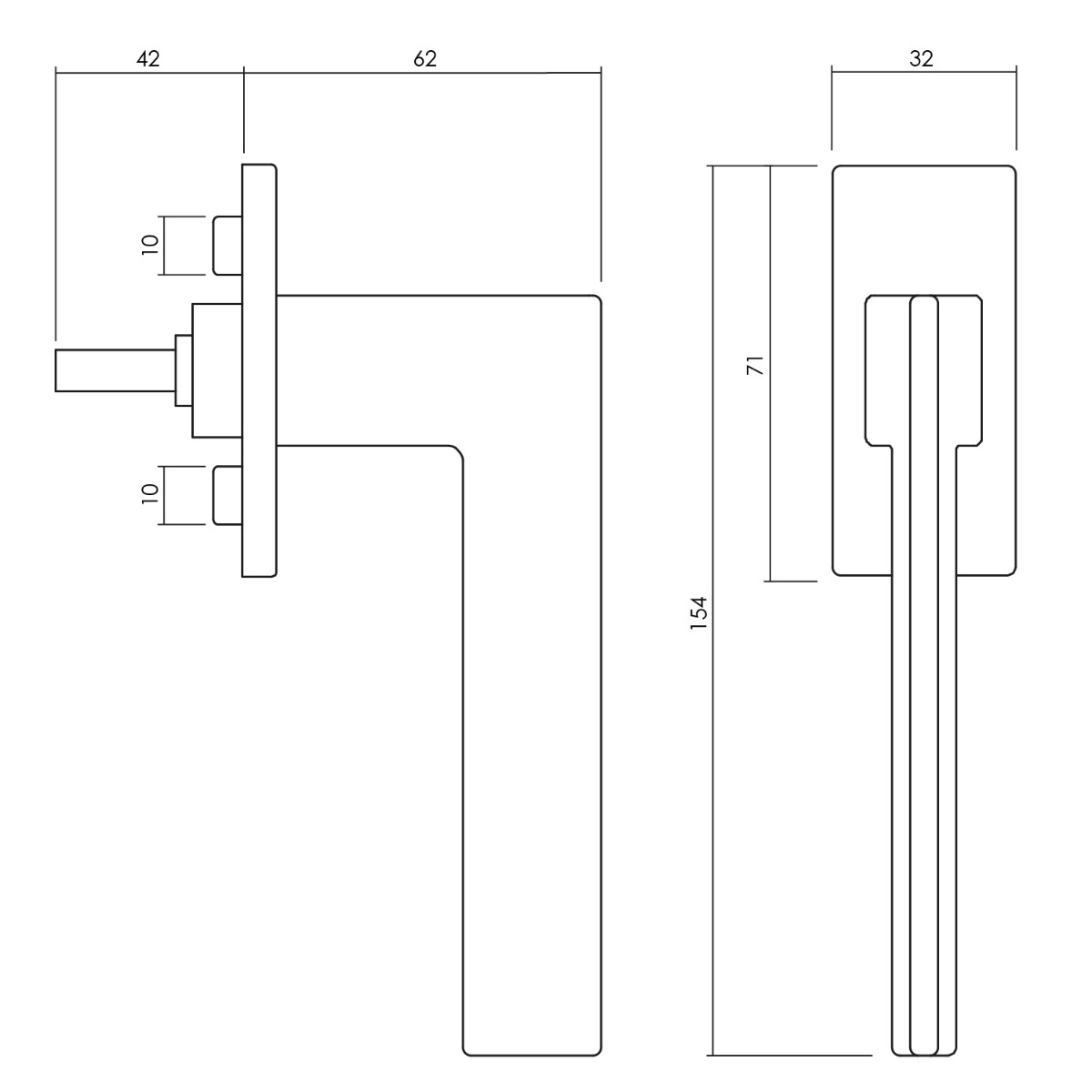 Intersteel Olivari raamkruk Trend chroom 2 Intersteel Olivari raamkruk Trend chroom - Afbeelding 2