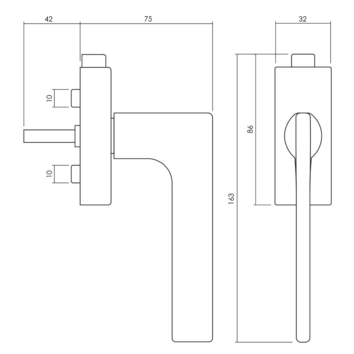 Intersteel Olivari raamkruk Lotus Q afsluitbaar rvs mat titaan PVD 2 k241pis