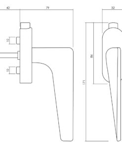 Intersteel Olivari raamkruk Twist afsluitbaar nikkel titaan PVD 4 k242pnl 1
