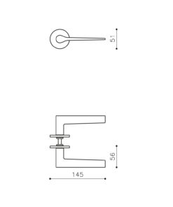 Intersteel Olivari deurkruk Lama L op rozet chroom 6 m106nsb8bcr 2