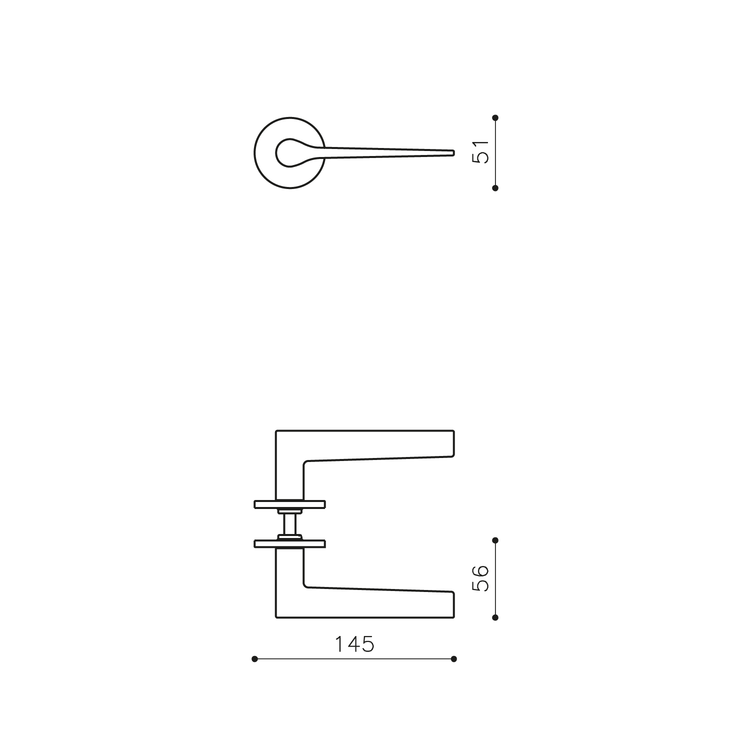Intersteel Olivari deurkruk Lama L op rozet brons mat titaan PVD 2 m106nsb8bds 2