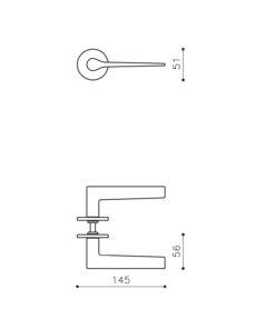 Intersteel Olivari deurkruk Lama L op rozet messing mat titaan PVD 4 m106nsb8bts 2