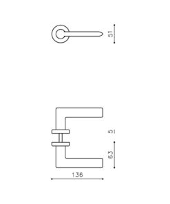 Intersteel Olivari deurkruk Tecno op rozet nikkel mat titaan PVD 4 m182nsb8bns 2 1
