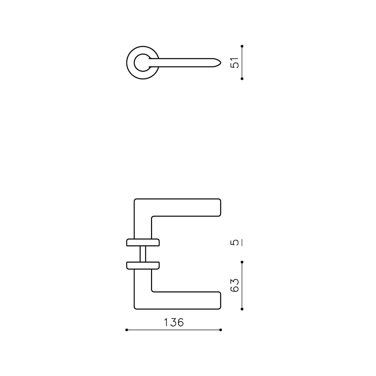 Intersteel Olivari deurkruk Tecno op rozet nikkel mat titaan PVD 2 m182nsb8bns 2 1