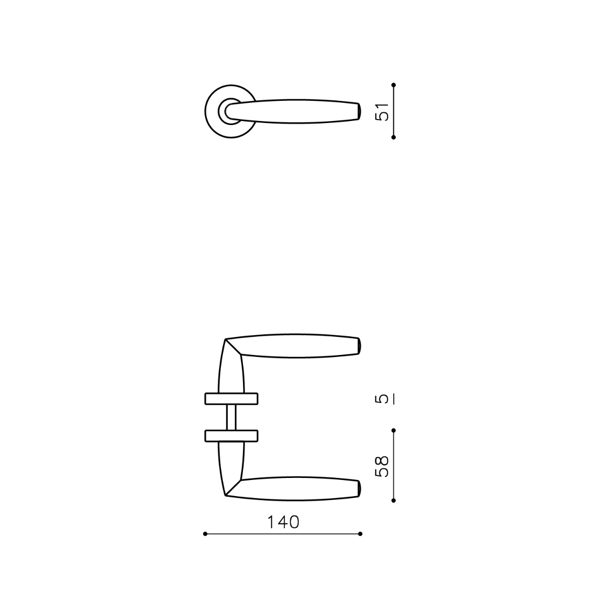 Intersteel Olivari deurkruk Aurelia op rozet nikkel mat titaan PVD 2 m185nsb8bns 2 1