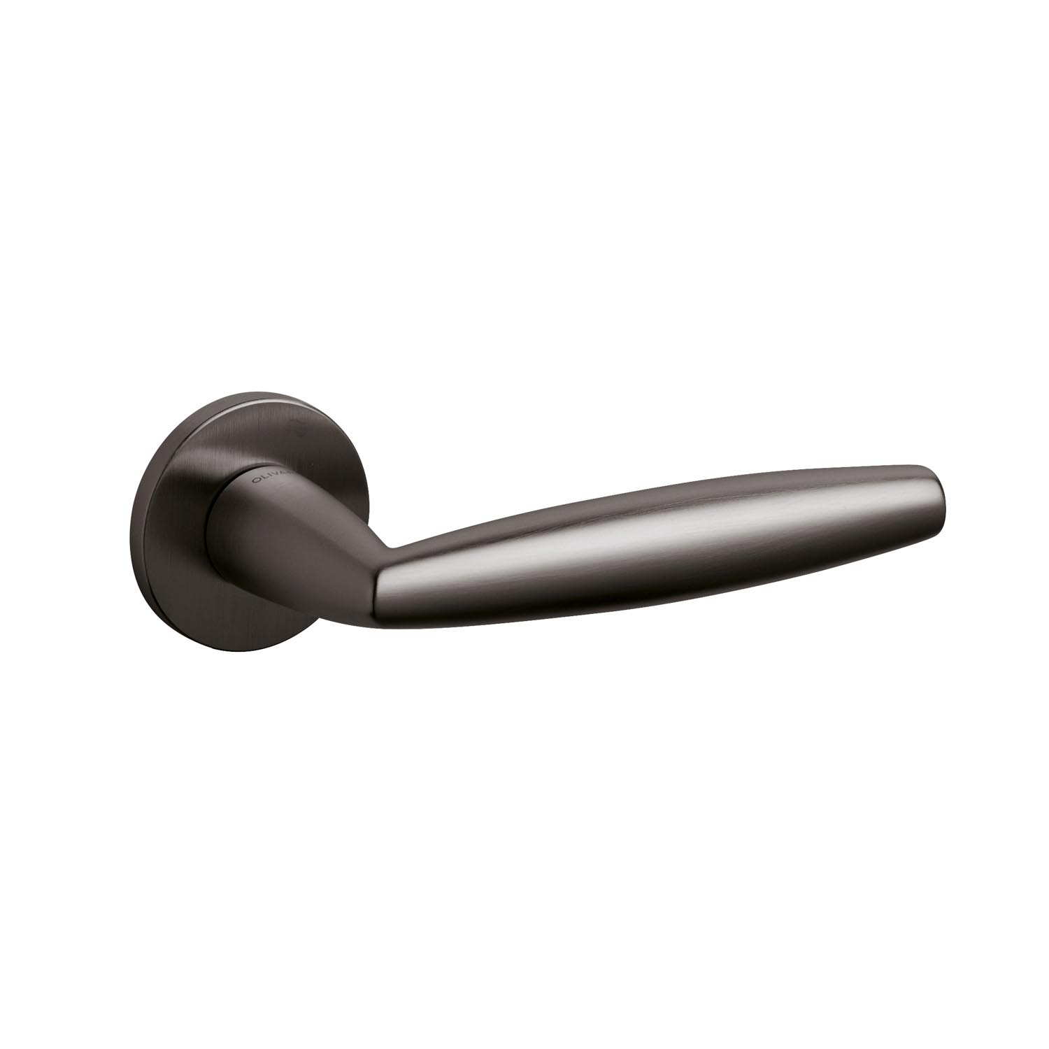 Intersteel Olivari deurkruk Aurelia op rozet antraciet mat titaan PVD