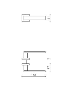 Intersteel Olivari deurkruk Diana op rozet brons mat titaan PVD 6 m206nsb8bds 2 1