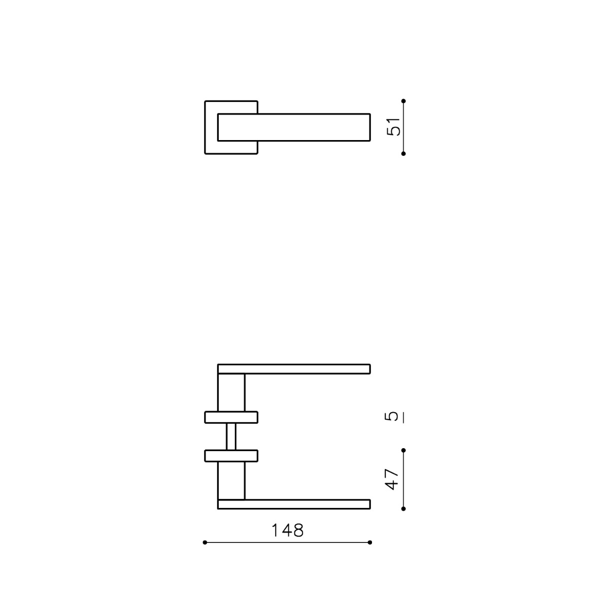 Intersteel Olivari deurkruk Diana op rozet antraciet mat titaan PVD 2 m206nsb8bus 2 1