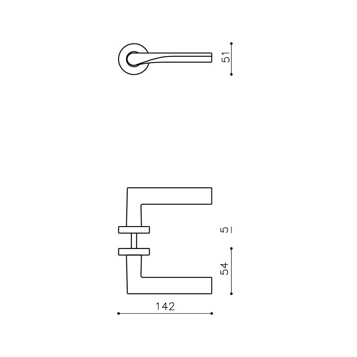 Intersteel Olivari deurkruk Fin op rozet nikkel titaan PVD 2 m217nsb8bnl 2 1