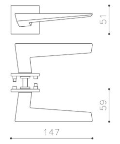 Intersteel Olivari deurkruk Denver op rozet rvs mat titaan PVD 4 m218nsb8bis 2