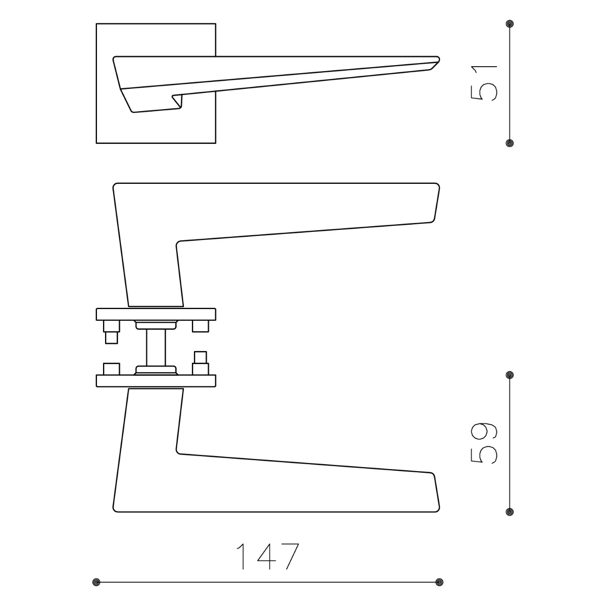 Intersteel Olivari deurkruk Denver op rozet rvs mat titaan PVD 2 m218nsb8bis 2