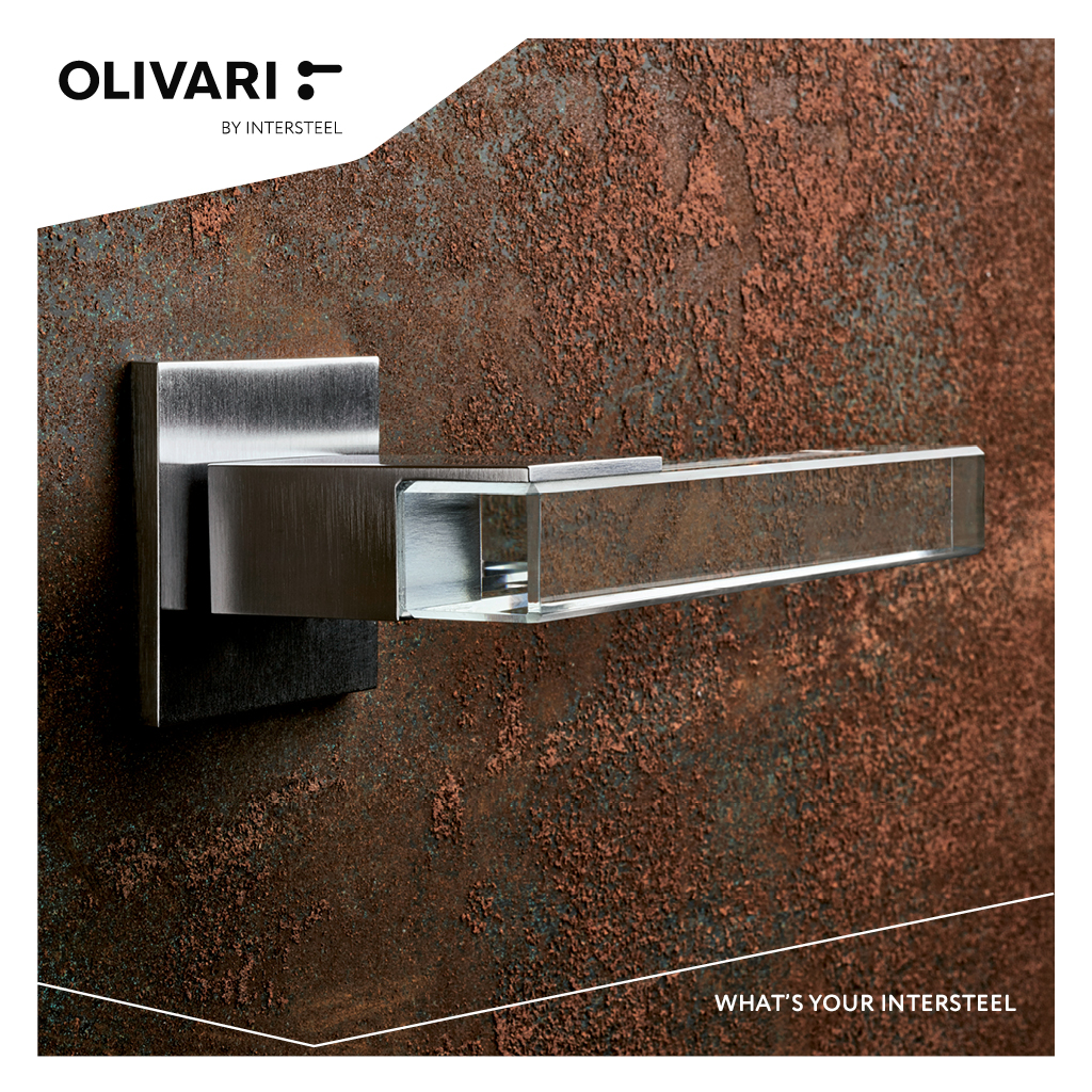 Intersteel Olivari deurkruk Ice Cube op rozet chroom mat transparant 3 m223nsb8bm6 1