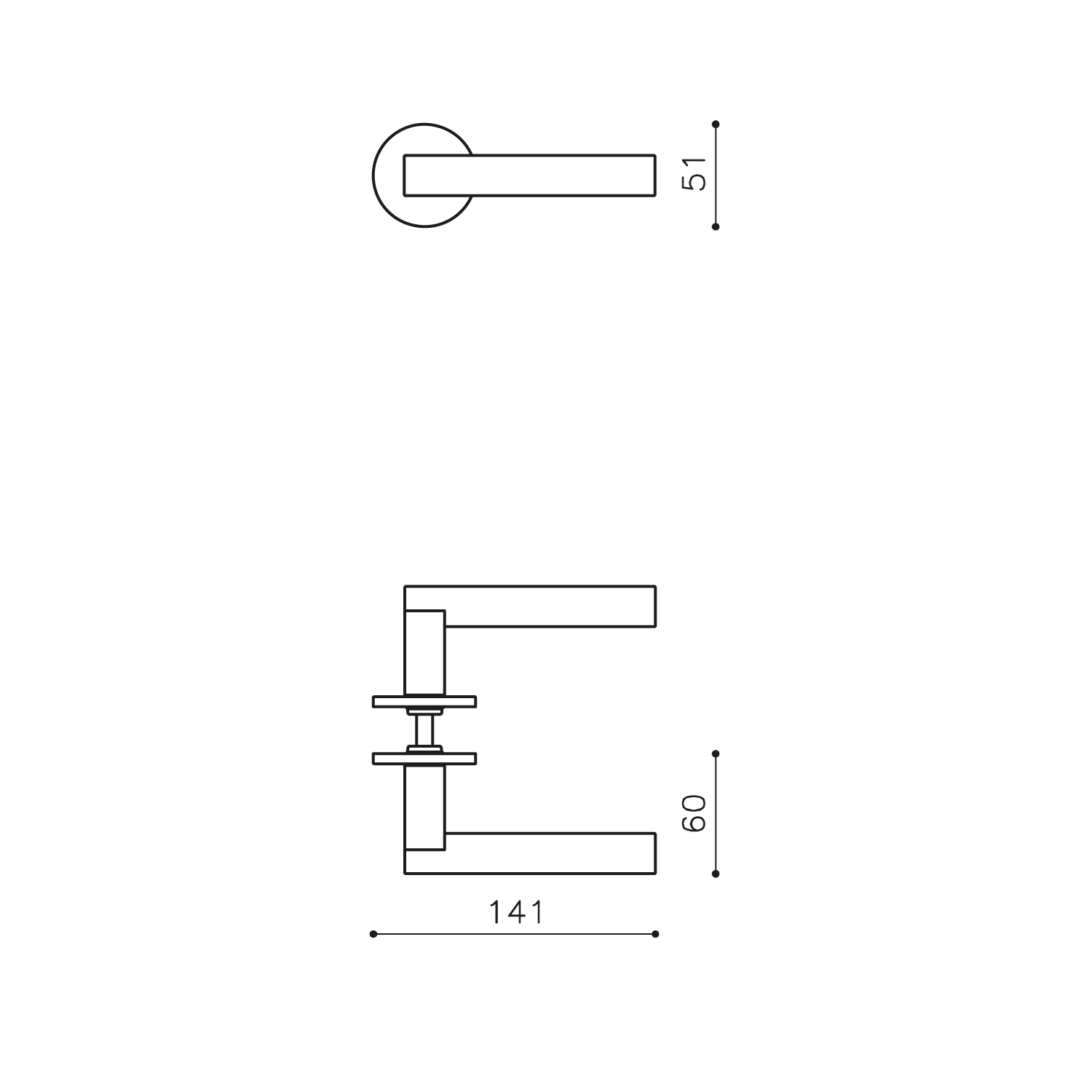 Intersteel Olivari deurkruk Euclide op rozet antraciet mat titaan PVD 2 m229nsb8bus 2