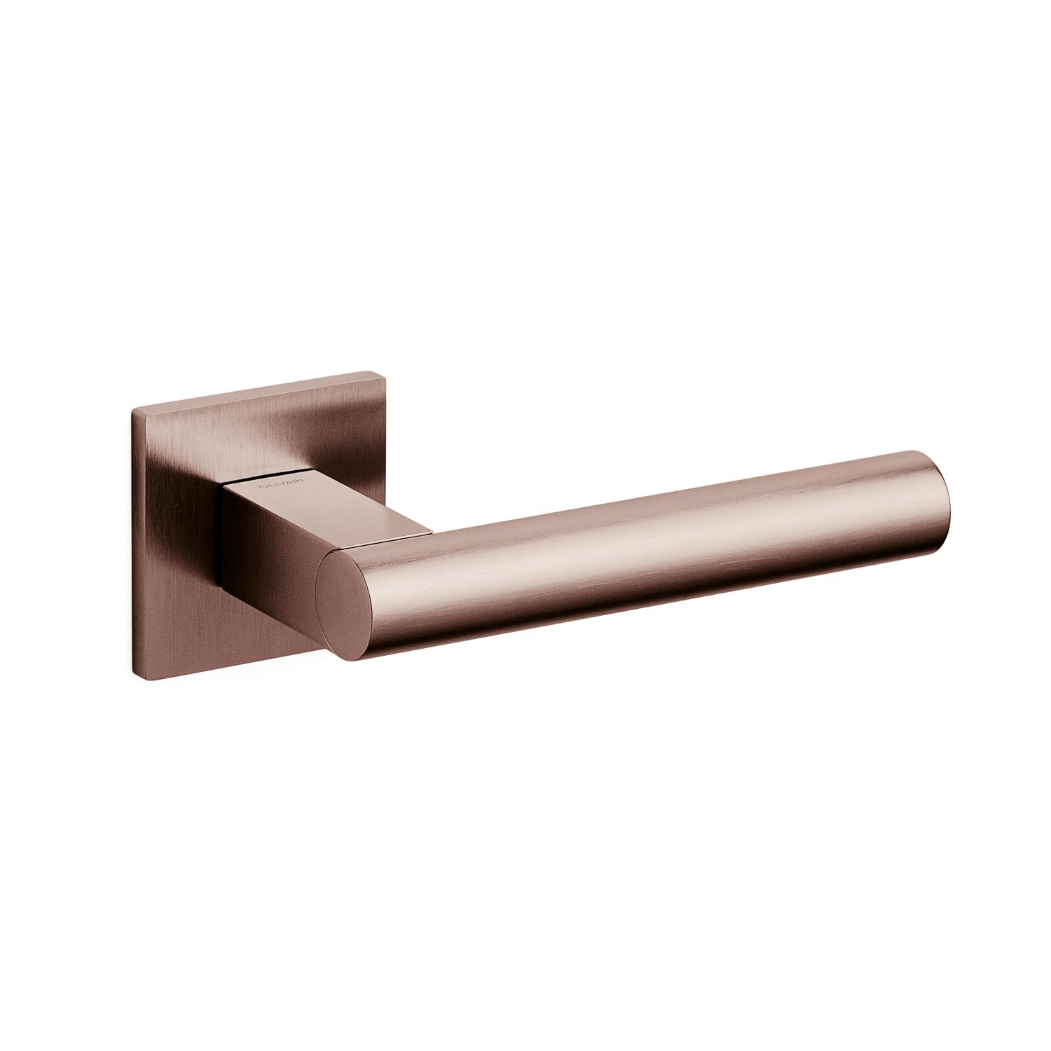 Intersteel Olivari deurkruk Euclide Q op rozet brons mat titaan PVD