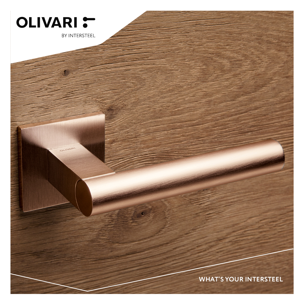 Intersteel Olivari deurkruk Euclide Q op rozet koper mat titaan PVD 3 m230nsb8brs 9