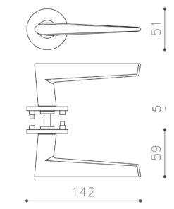 Intersteel Olivari deurkruk Nina op rozet rvs mat titaan PVD 10 m234nsb8bis 2