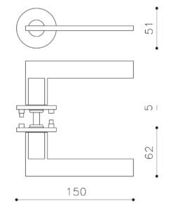 Intersteel Olivari deurkruk Open op rozet antraciet mat titaan PVD 6 m249rsb8bus 2