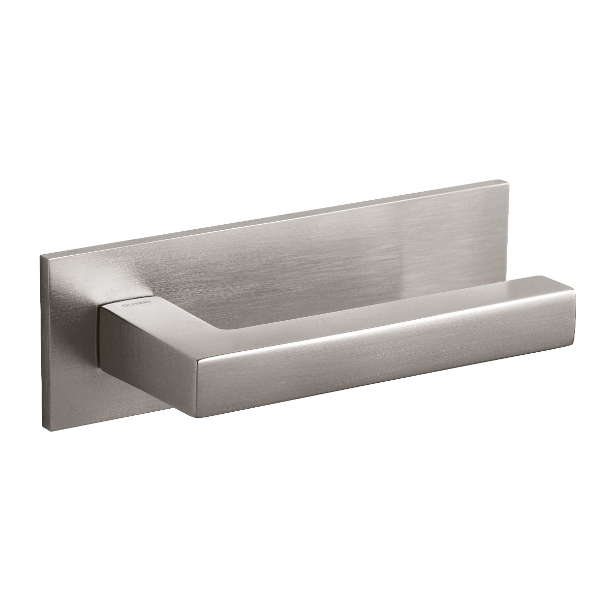 Intersteel Olivari deurkruk ABC op horizontaal schild rvs mat titaan PVD