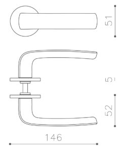 Intersteel Olivari deurkruk Diva op rozet brons mat titaan PVD 6 m256nsb8bds 2