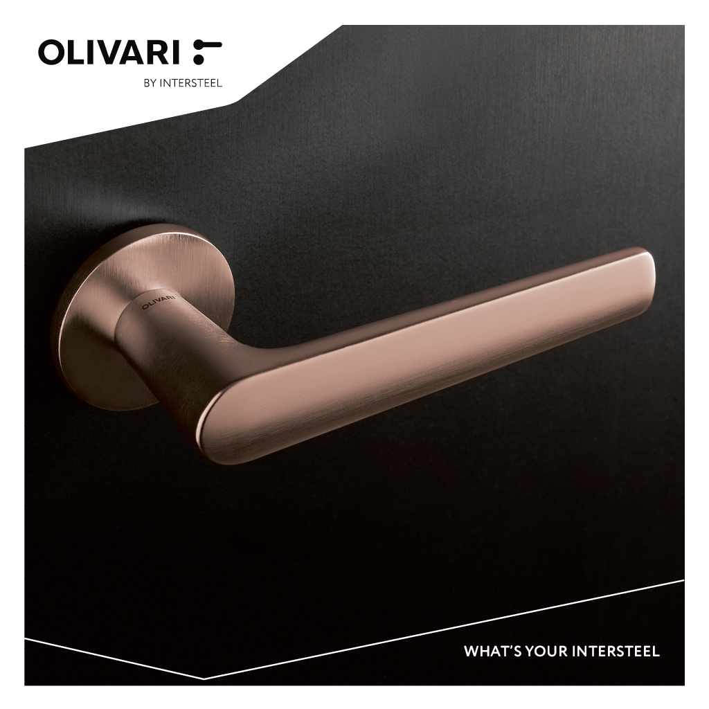 Intersteel Olivari deurkruk Lugano op rozet brons mat titaan PVD 2 m258nsb8bds 9