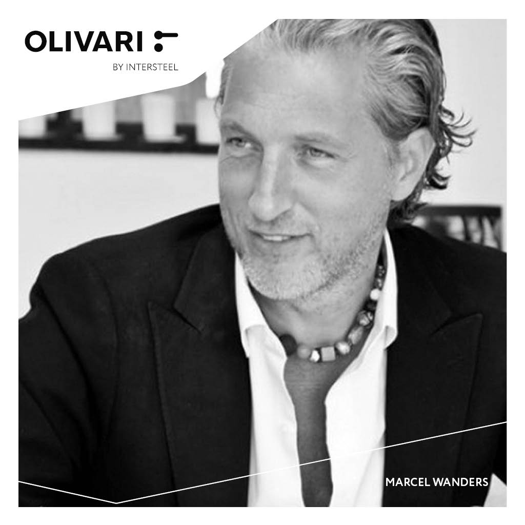 Intersteel Olivari deurkruk Crystal Diamond op rozet messing titaan PVD 4 olivari designer wanders