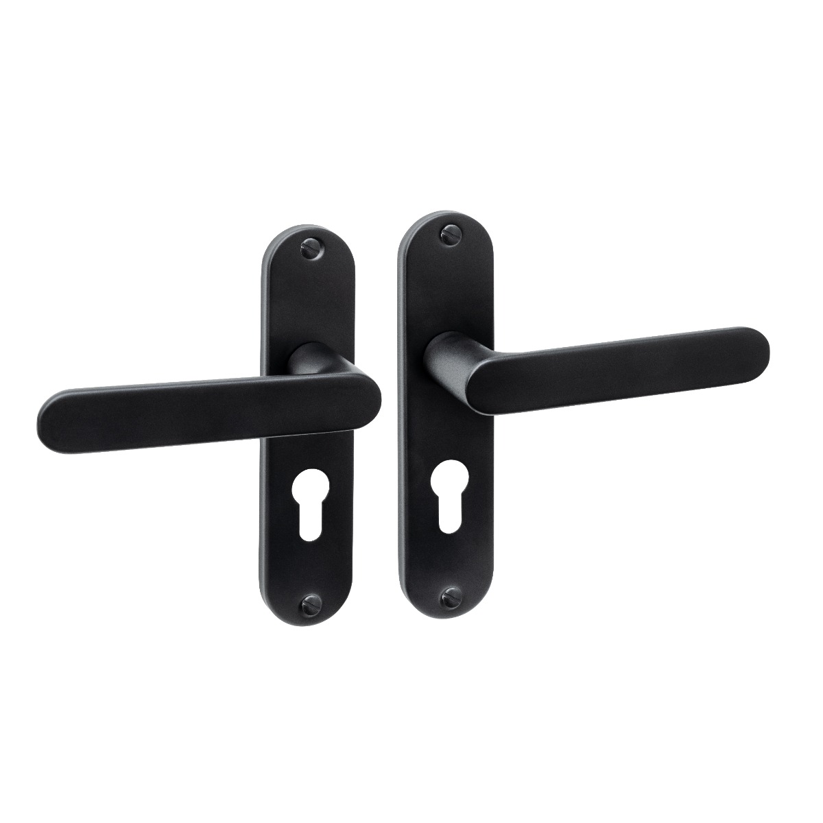 Intersteel Deurkruk Sora basic op schild ovaal 185x41mm profielcilindergat 55mm zwart