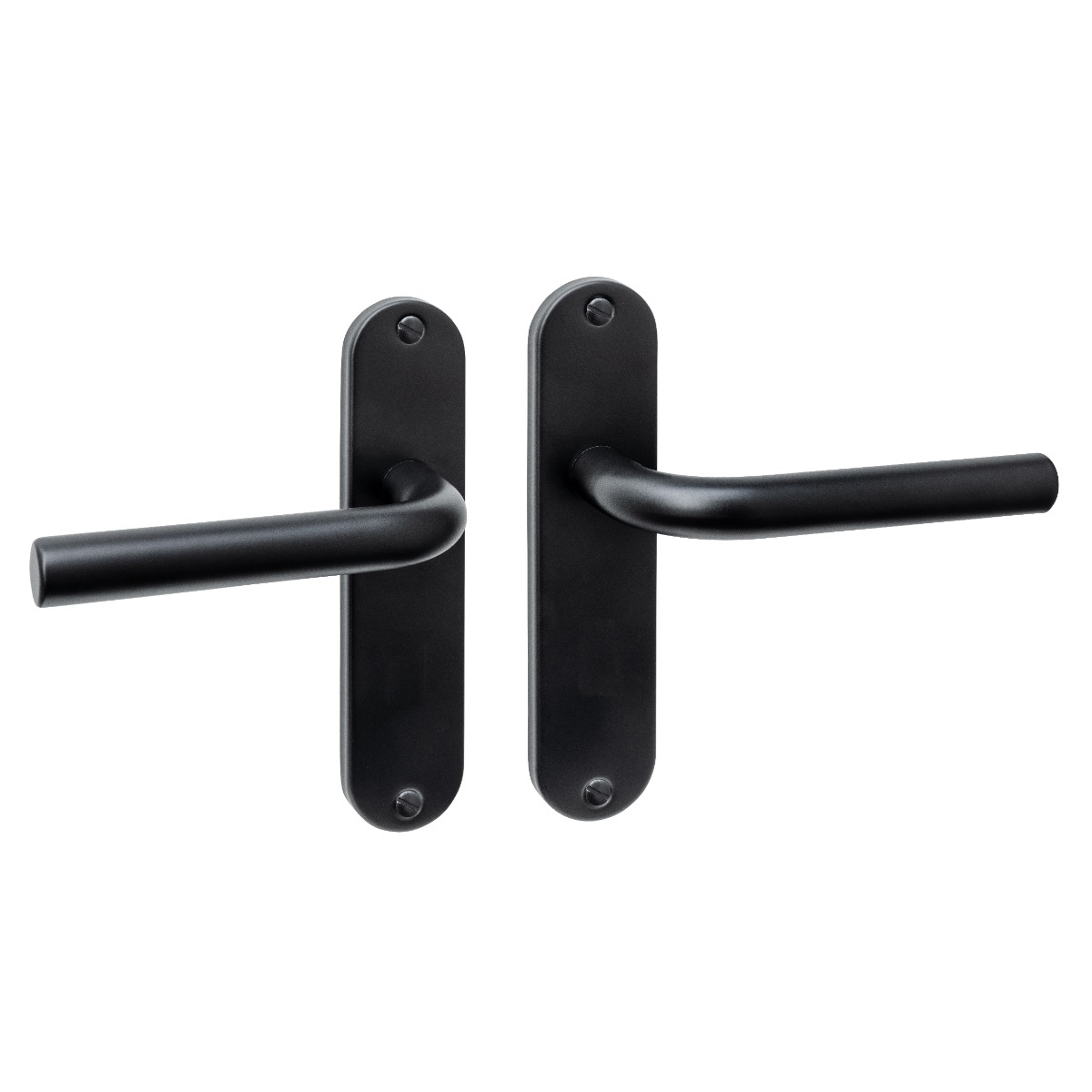 Intersteel Deurkruk Luzern basic op schild ovaal 185x41mm blind zwart