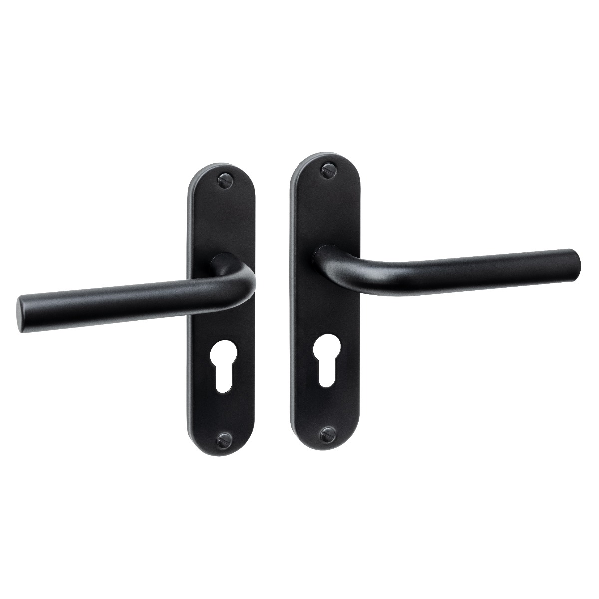 Intersteel Deurkruk Luzern basic op schild ovaal 185x41mm profielcilindergat 55mm zwart