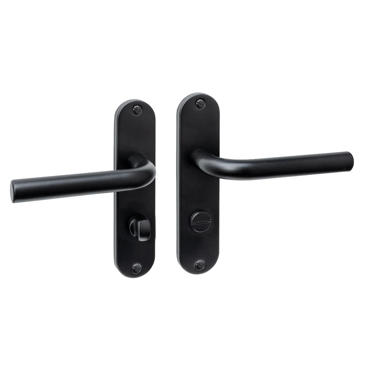 Intersteel Deurkruk Luzern basic op schild ovaal 185x41mm wc 63/8 zwart