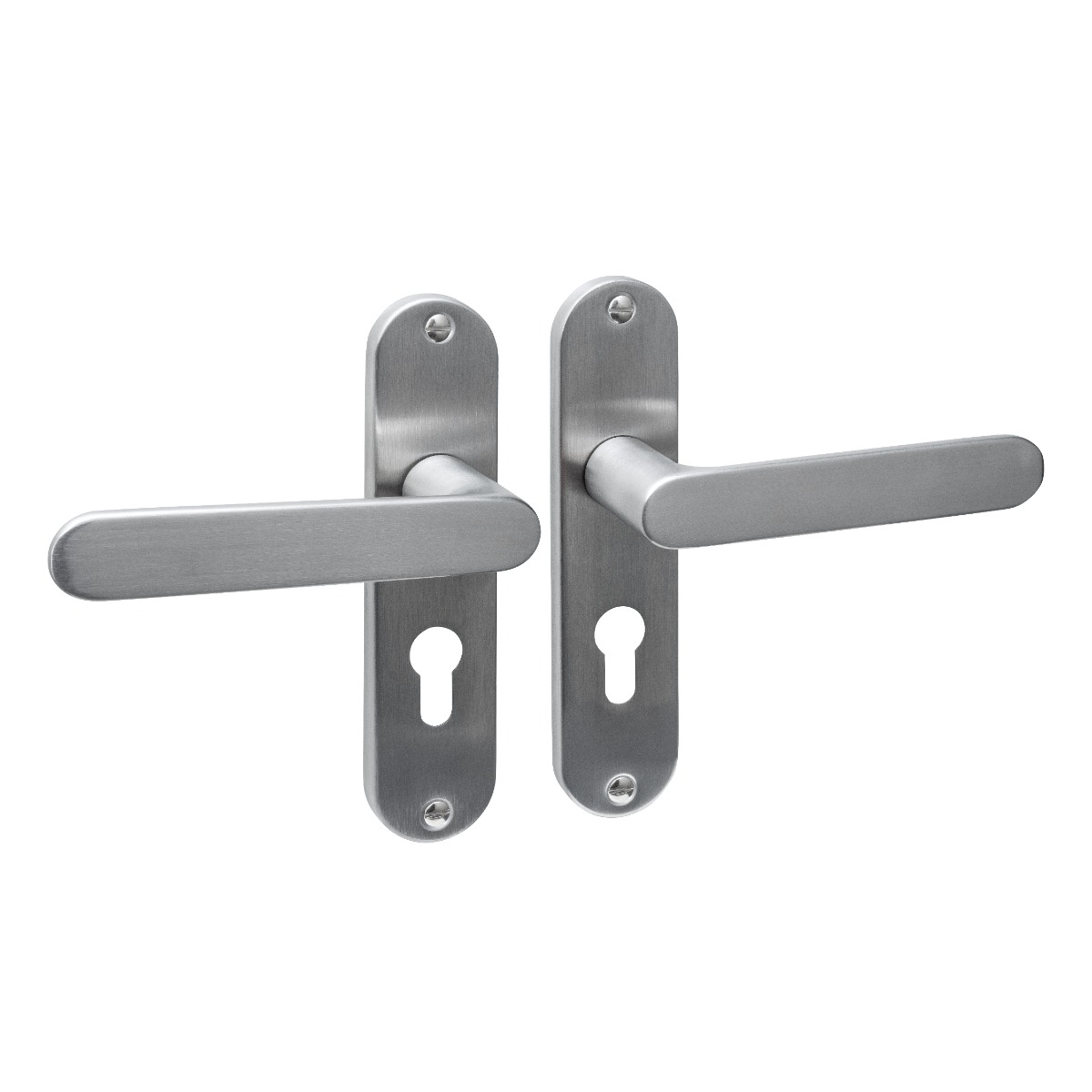 Intersteel Deurkruk Sora basic op schild ovaal 185x41mm profielcilindergat 55mm rvs
