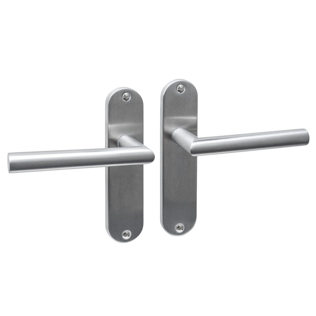 Intersteel Deurkruk Jura basic op schild ovaal 185x41mm blind rvs